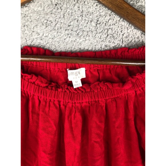 UMGEE Embroidered ball sleeve blouse guaze sz Medium - Picture 6 of 8